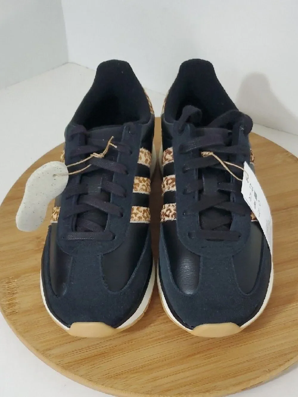 adidas RUN 70s 2.0 Black Leopard Print Accents Women's Size 7 NIB